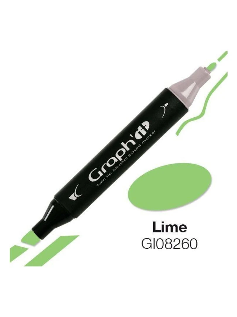 Marqueur Graph'It à double pointe   Citron vert   N/A