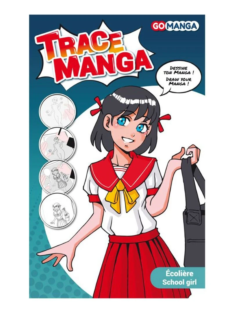 Kit de dessin Trace Manga Go Manga   Ecolière   N/A