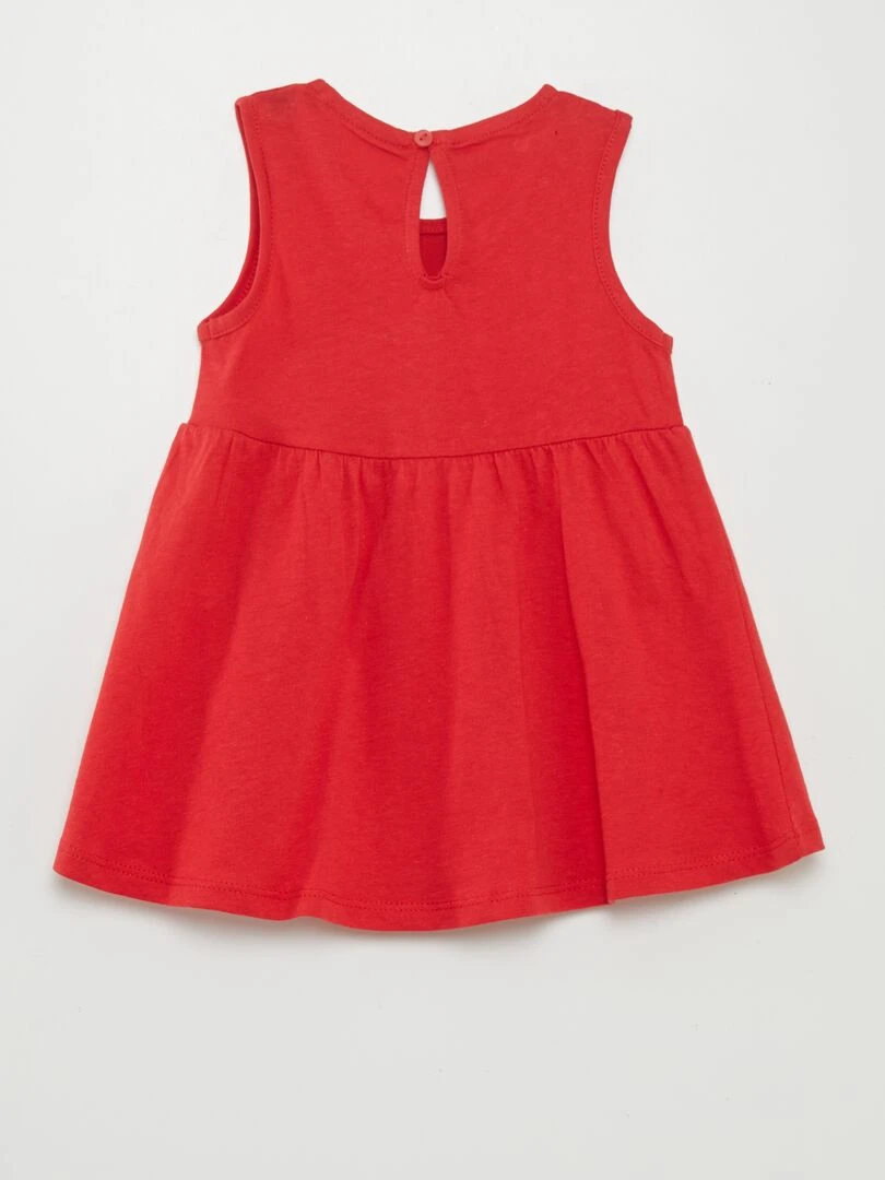 Robe sans manches à motif Rouge