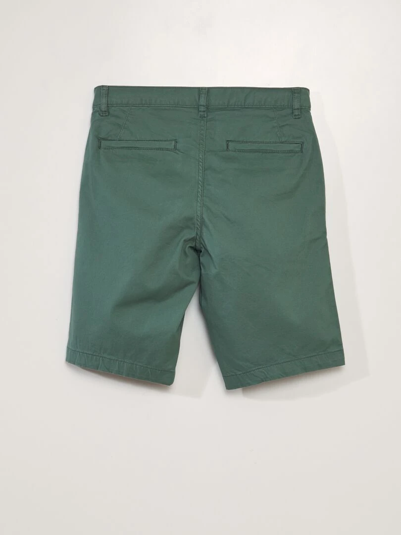 Bermuda chino uni Vert