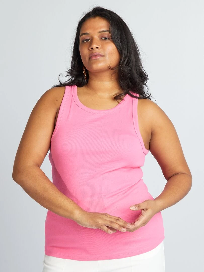 Débardeur uni   rose