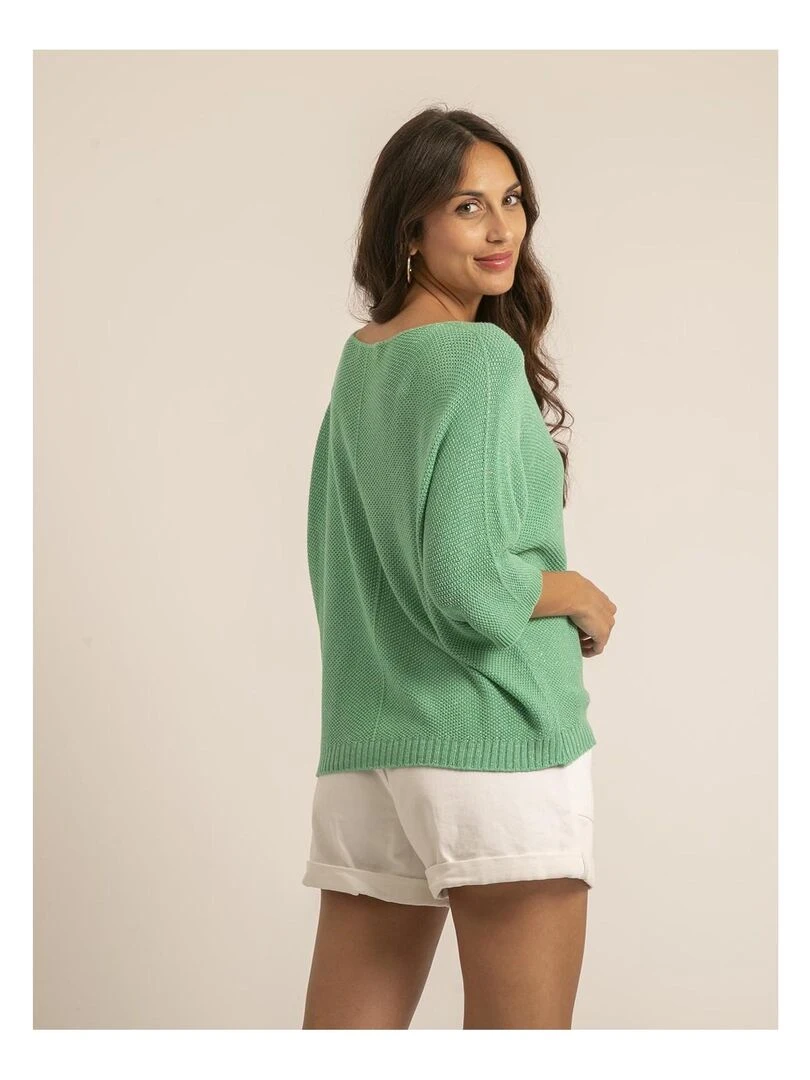 Pull fin paillettes KOLIANE   Vert