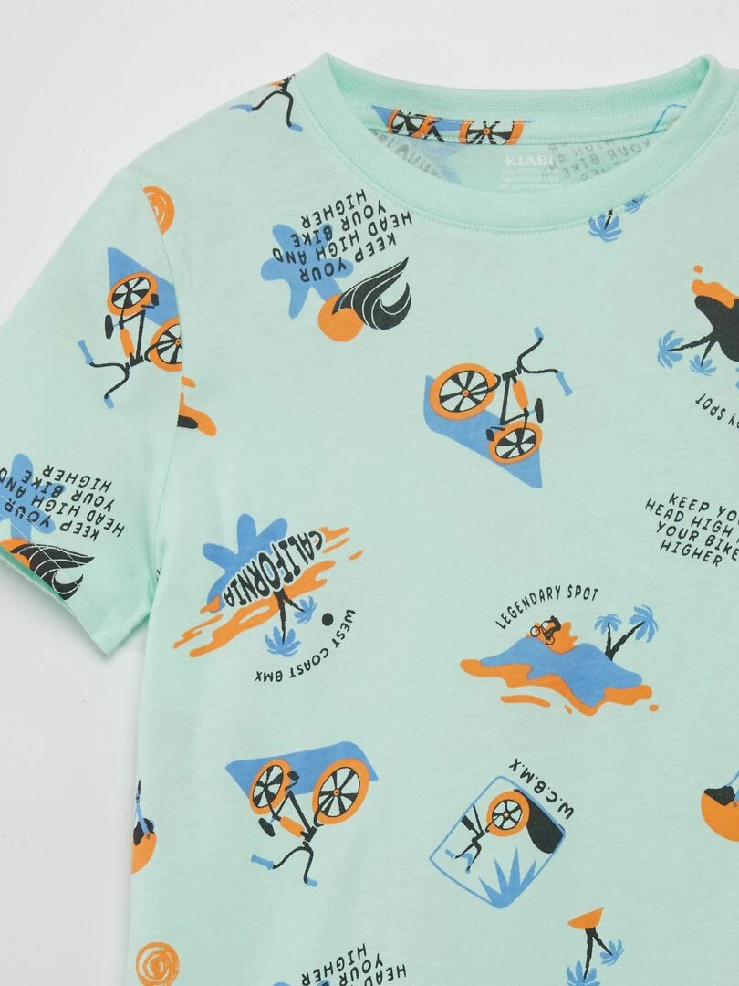 T shirt imprimé Vert menthe