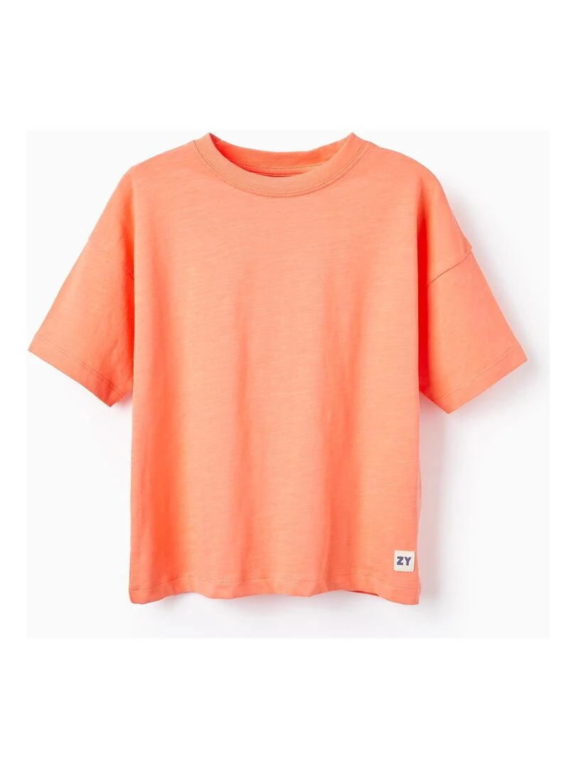T shirt en Coton pour Garçon manches courtes Rose