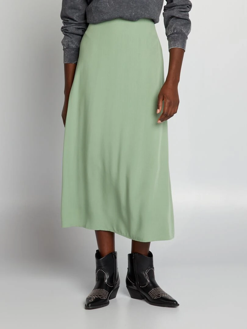 Jupe longue et droite Vert
