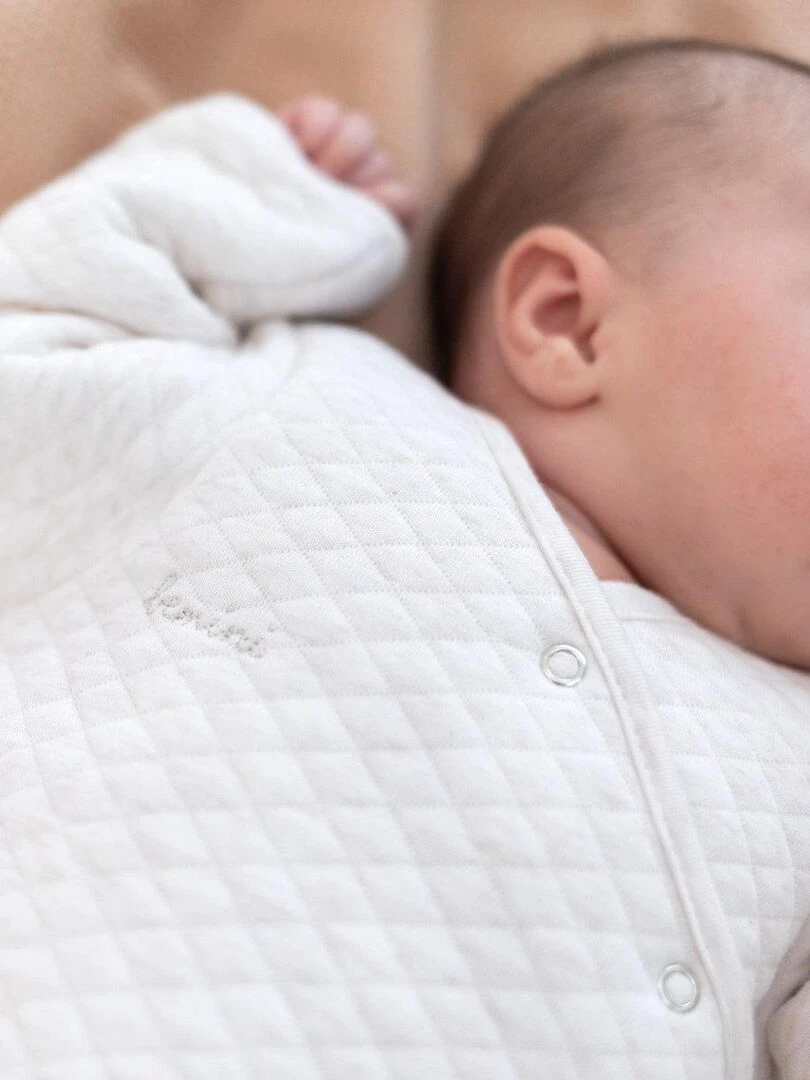 Bemini Gigoteuse avec moufles Quilted jersey Beige chiné