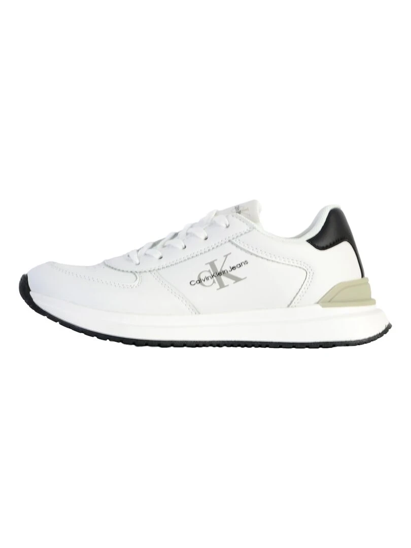 Basket à Lacets Juniors Calvin Klein Jeans Low Cut Lace Up Blanc
