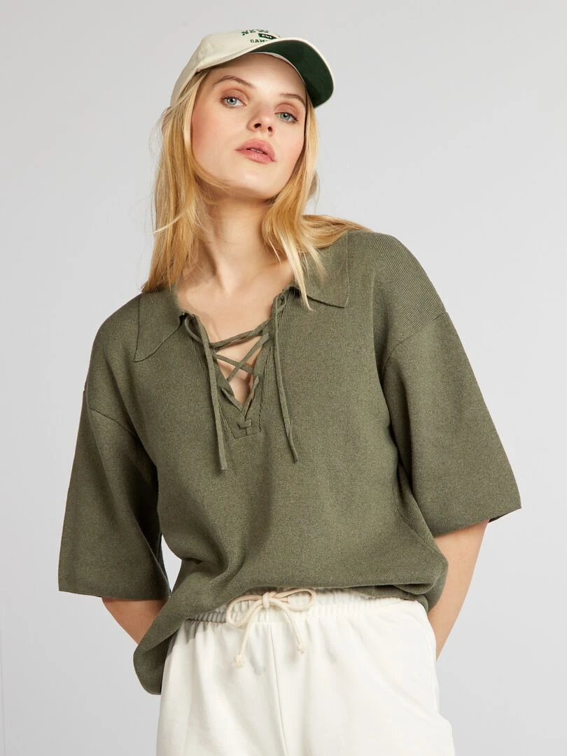 Pull en tricot Kaki