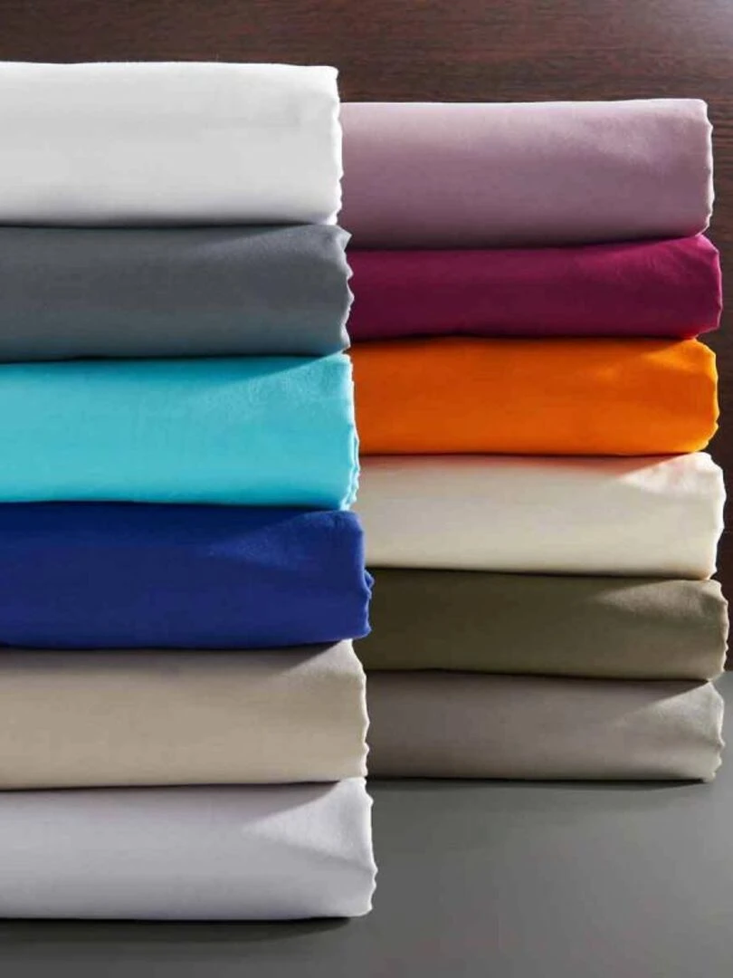 Univers Decor   Drap Plat Anthracite 240 X 300 Cm Pour Lit 2 Places 100% Coton/57 Fils/cm²   gris anthracite