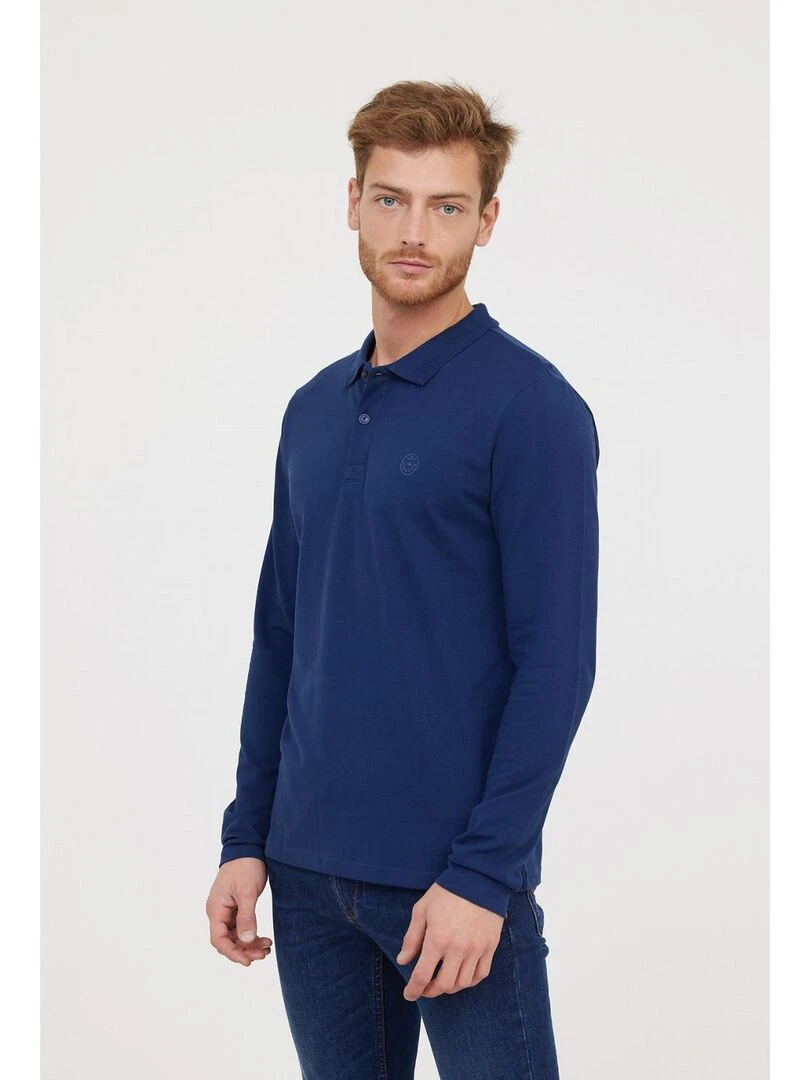 Lee Cooper Polo manches longues coton regular BAKO Gris chiné