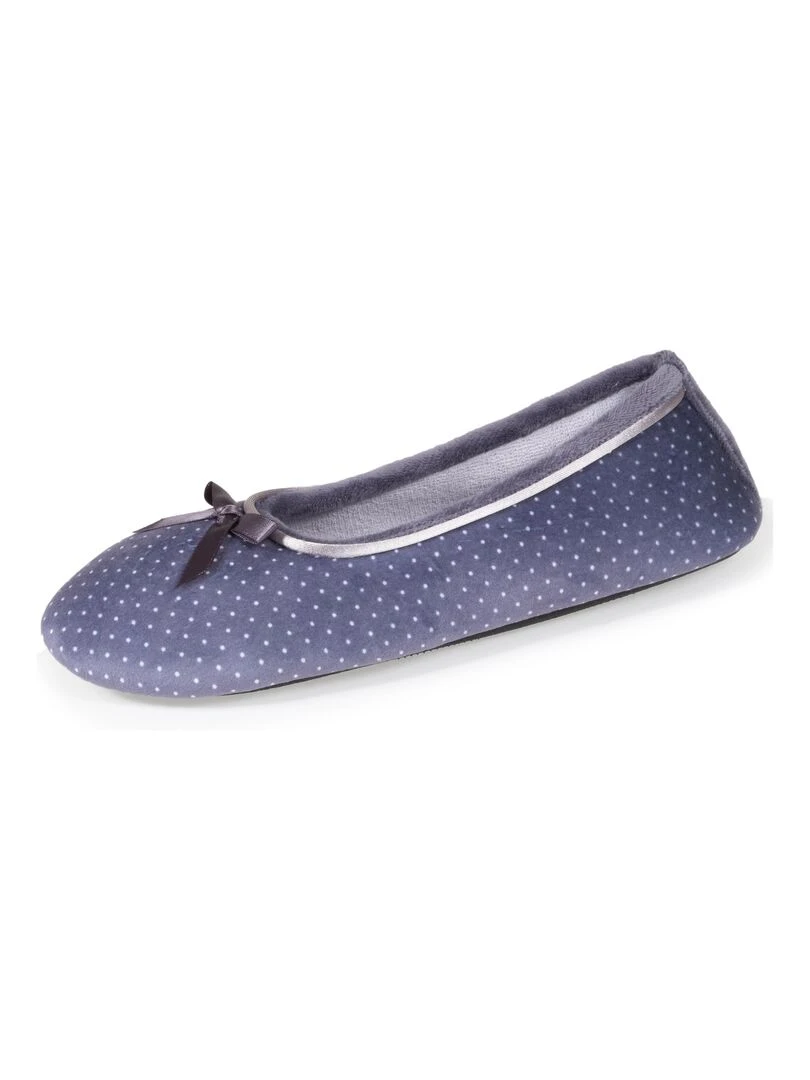 Chaussons ballerines Femme Pois Gris Multicolore