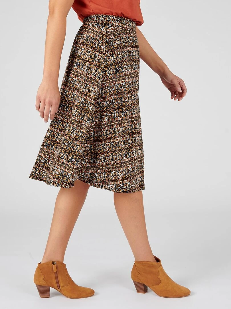 Jupe maille crêpe stretch Damart Kaki