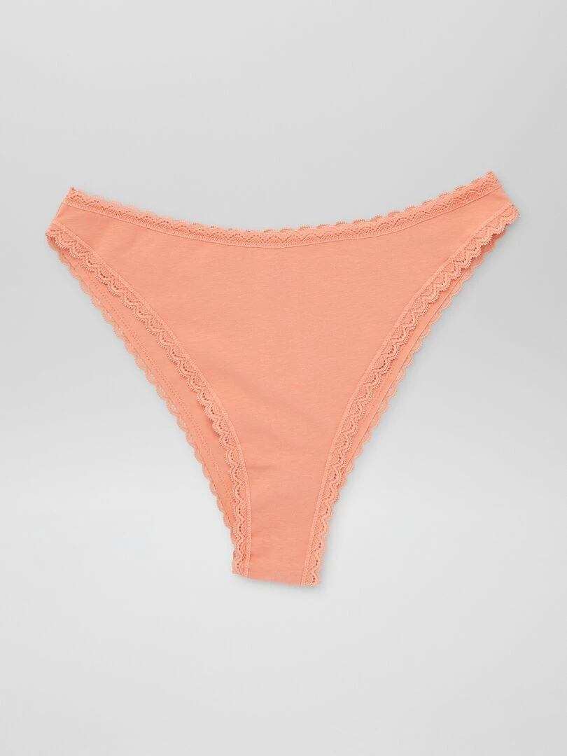 Lot de 3 tangas   orange/peche/parme