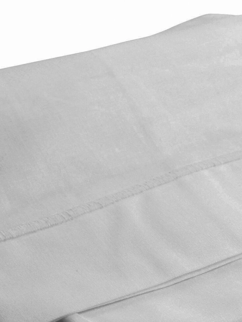 Drap plat avec point bourdon Gris perle