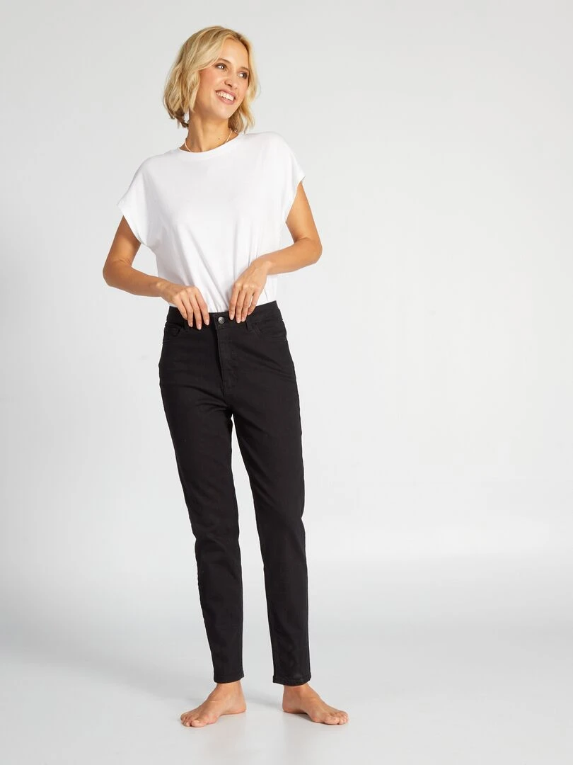 Pantalon slim en denim 32L Noir