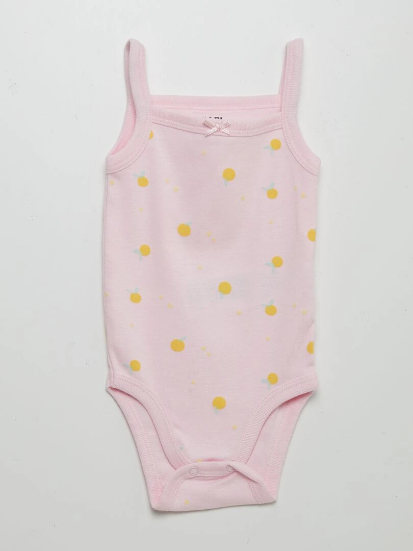 Lot de 3 bodys à bretelles   Rose