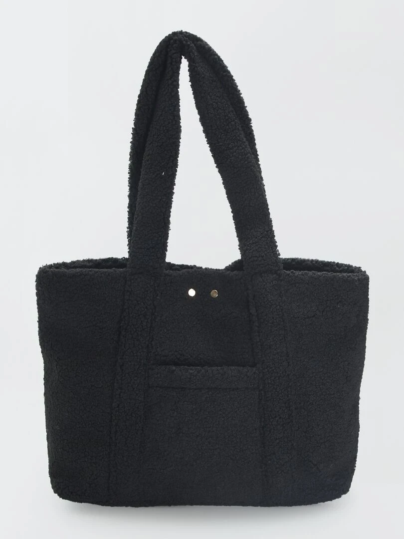 Cabas en sherpa Noir