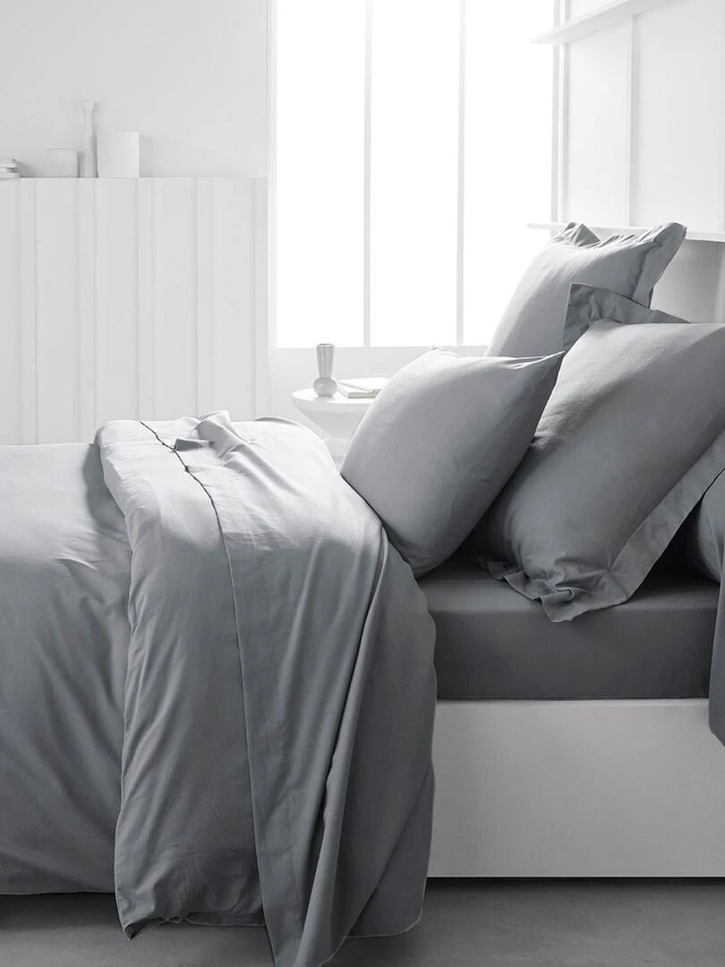 Drap housse 'ORGANIC' 'TODAY' Gris