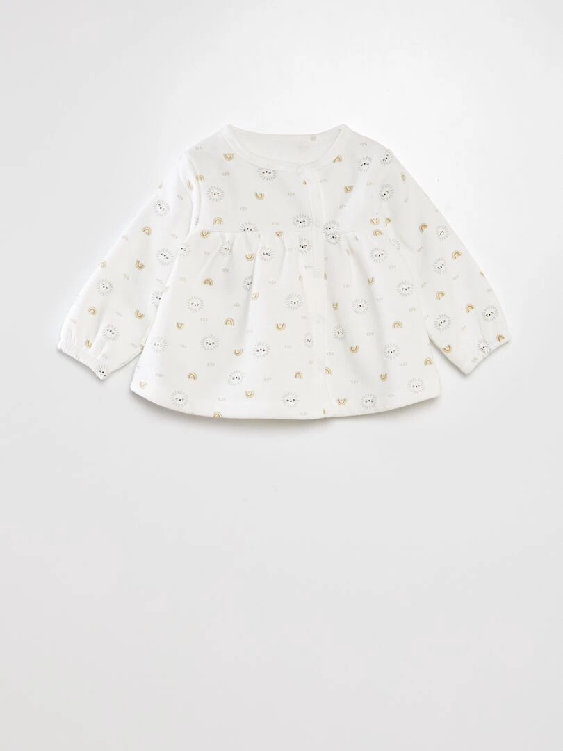 Ensemble robe + legging + bandeau 'Petit Béguin' Blanc/vert