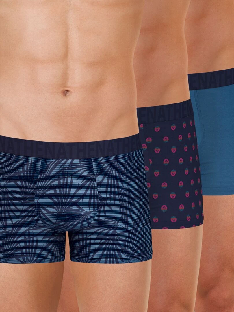 Lot de 3 slips homme Easy Fun Bleu électrique
