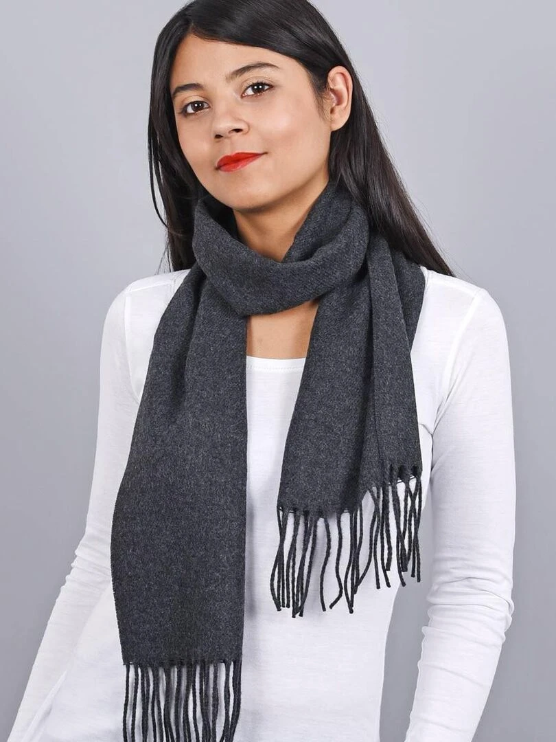 Echarpe Fely Fabriqué en France gris anthracite