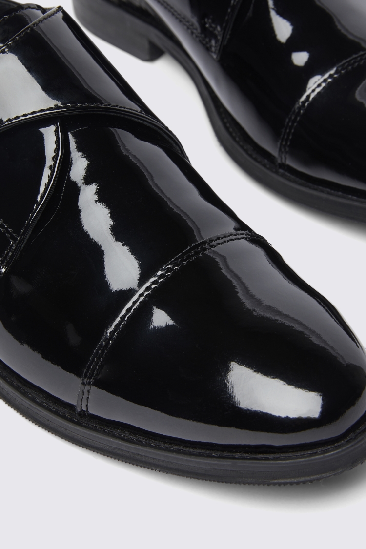 Black Patent Monk Shoes   Buy Online at Moss