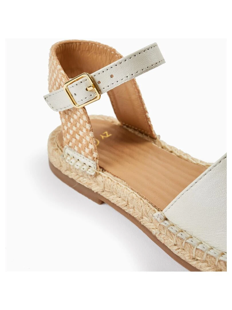 Sandales en Cuir et en Jute pour Fille  BROTHERS&SISTERS   Beige clair