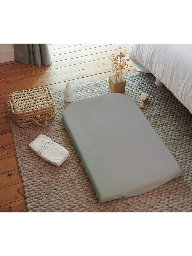 Candide Housse de matelas à langer gris éponge 50x75cm Gris