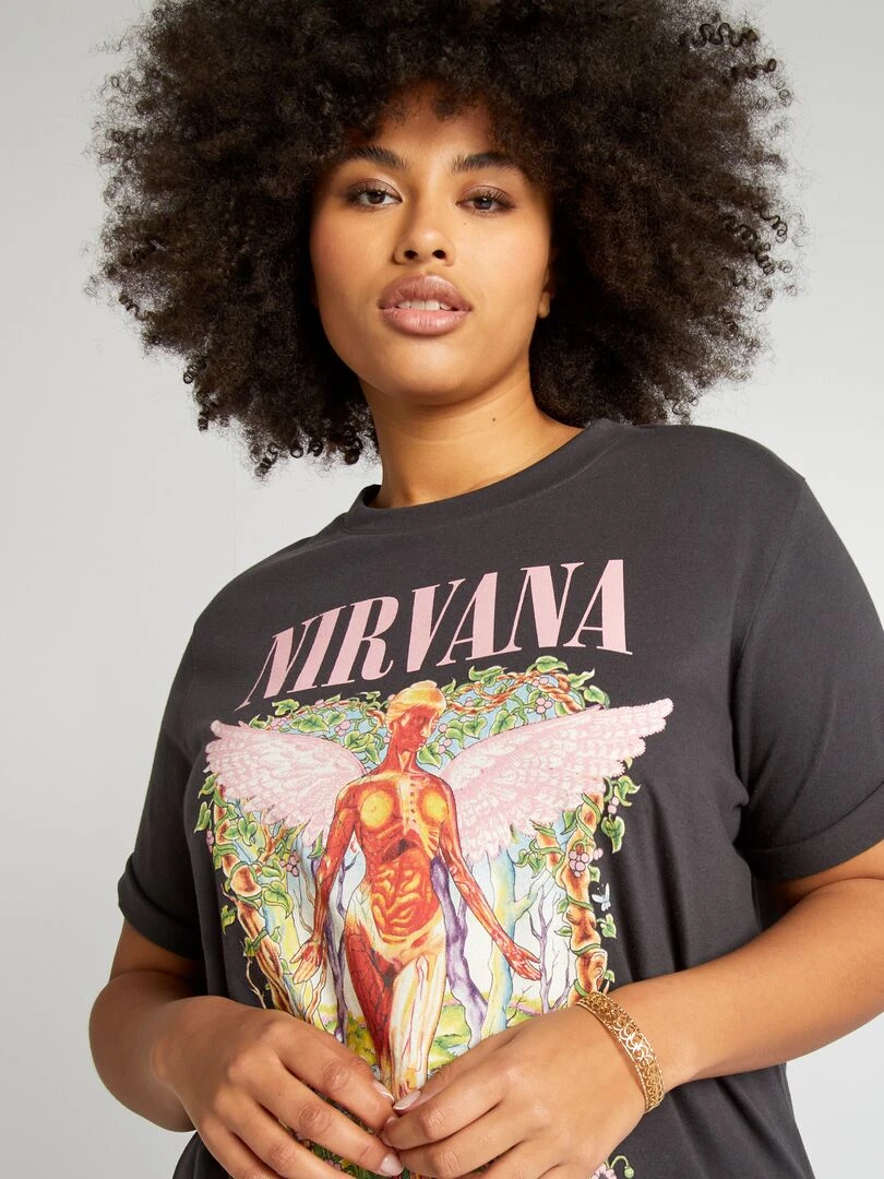 T shirt manches courtes 'Nirvana'   Gris