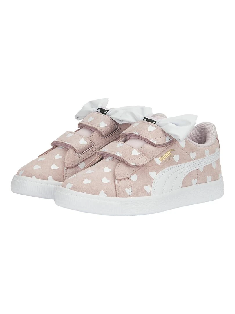 Basket Cuir Puma Enfant Suede Classic Lf Re Bow VInf   Rose