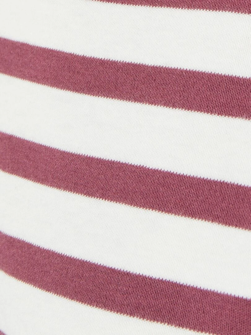 Tee shirt rayé coton modal  manches 3/4   Happy D. by Damart   Rose