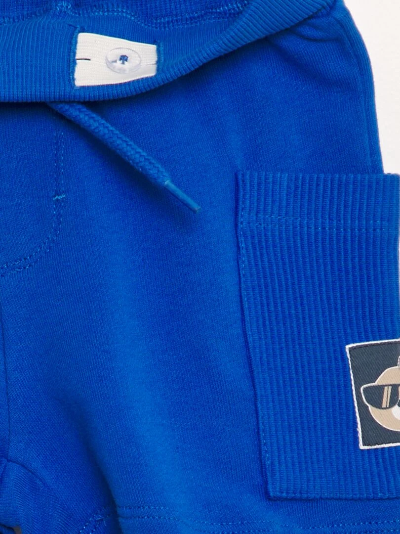 Short en molleton   bleu