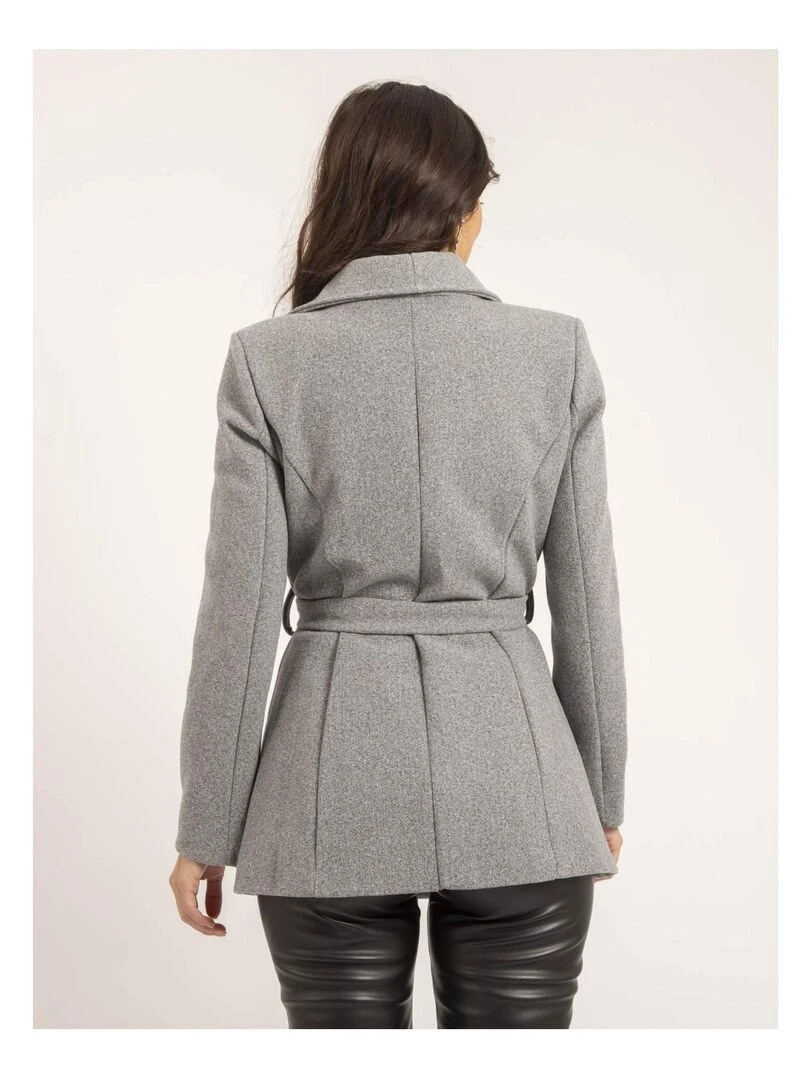Manteau court zippé UWAYS Gris