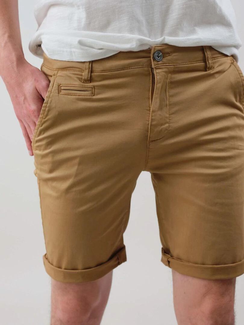 Bermuda pour homme avec poche à l'italienne 'Deeluxe'   Marron cappuccino