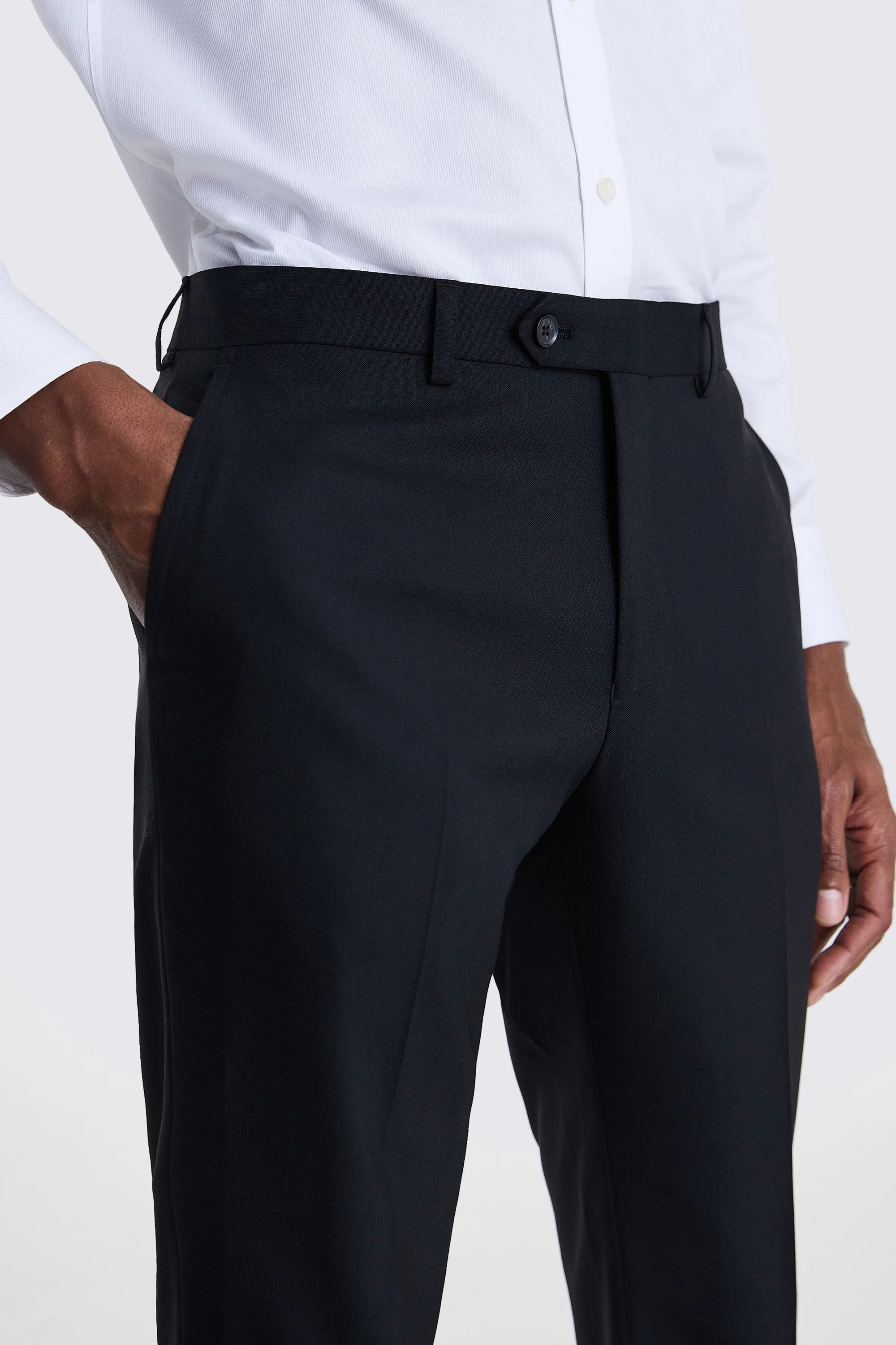 Italian Tailored Fit Navy Half Lined Trousers   Buy Online at Moss