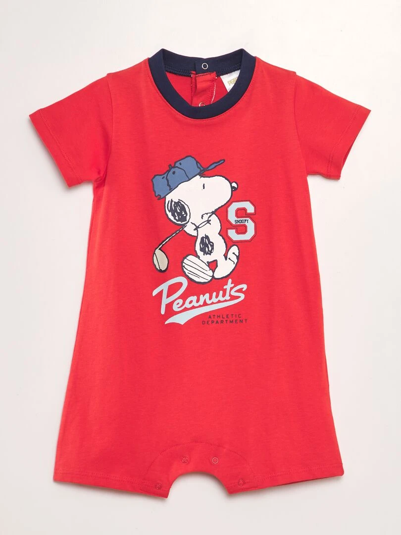 Barboteuse en jersey 'Snoopy' Rouge