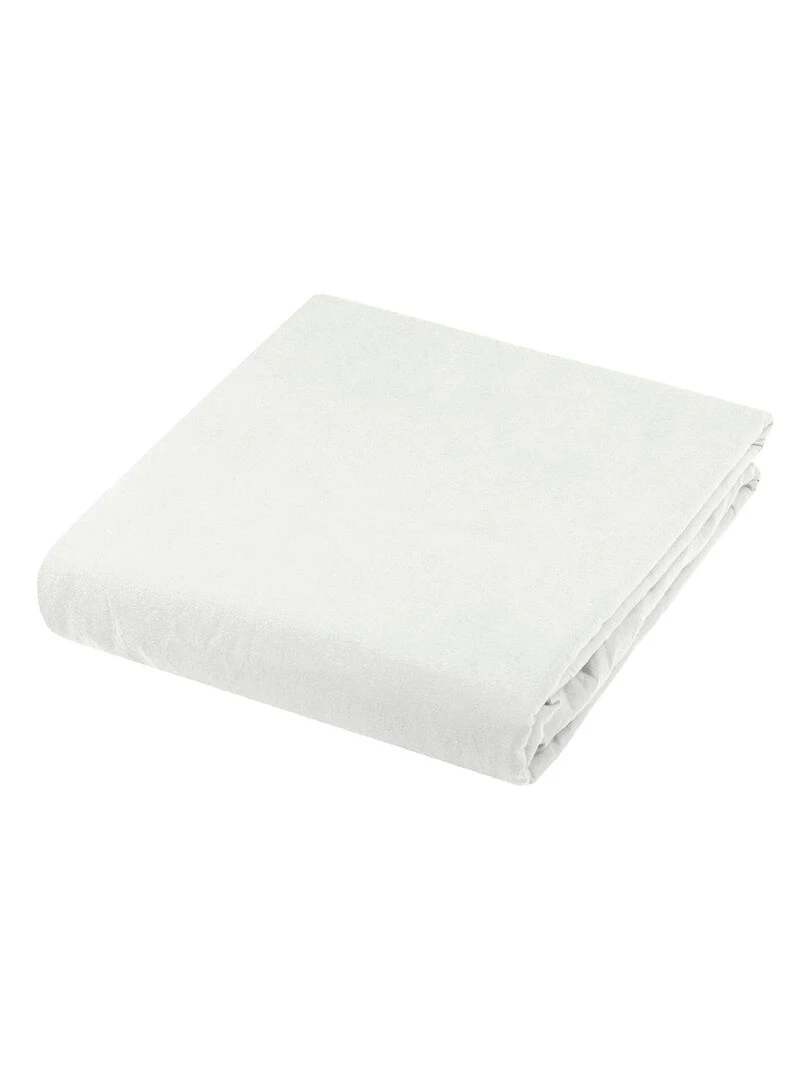 Housse de couette en coton lavé uni Blanc