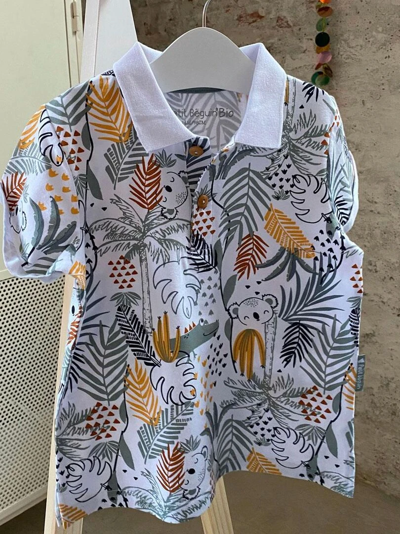 Polo enfant Hector   Blanc