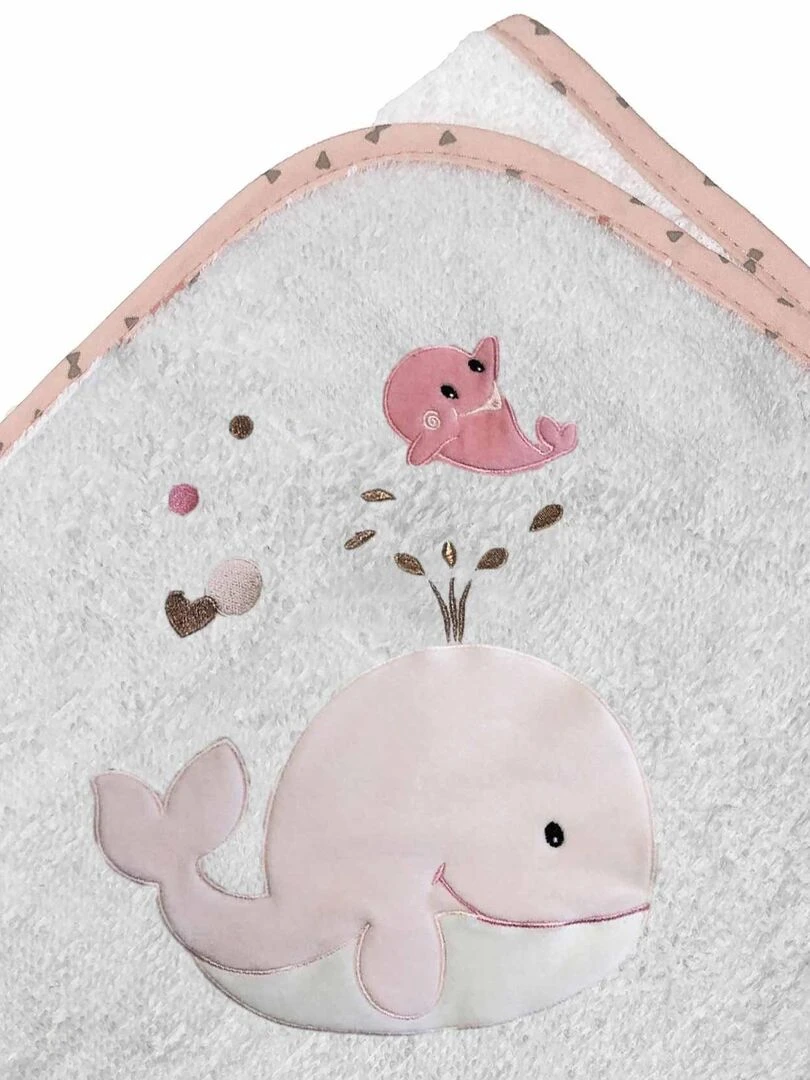 Coffret sortie bain et gant baleine Multicolore