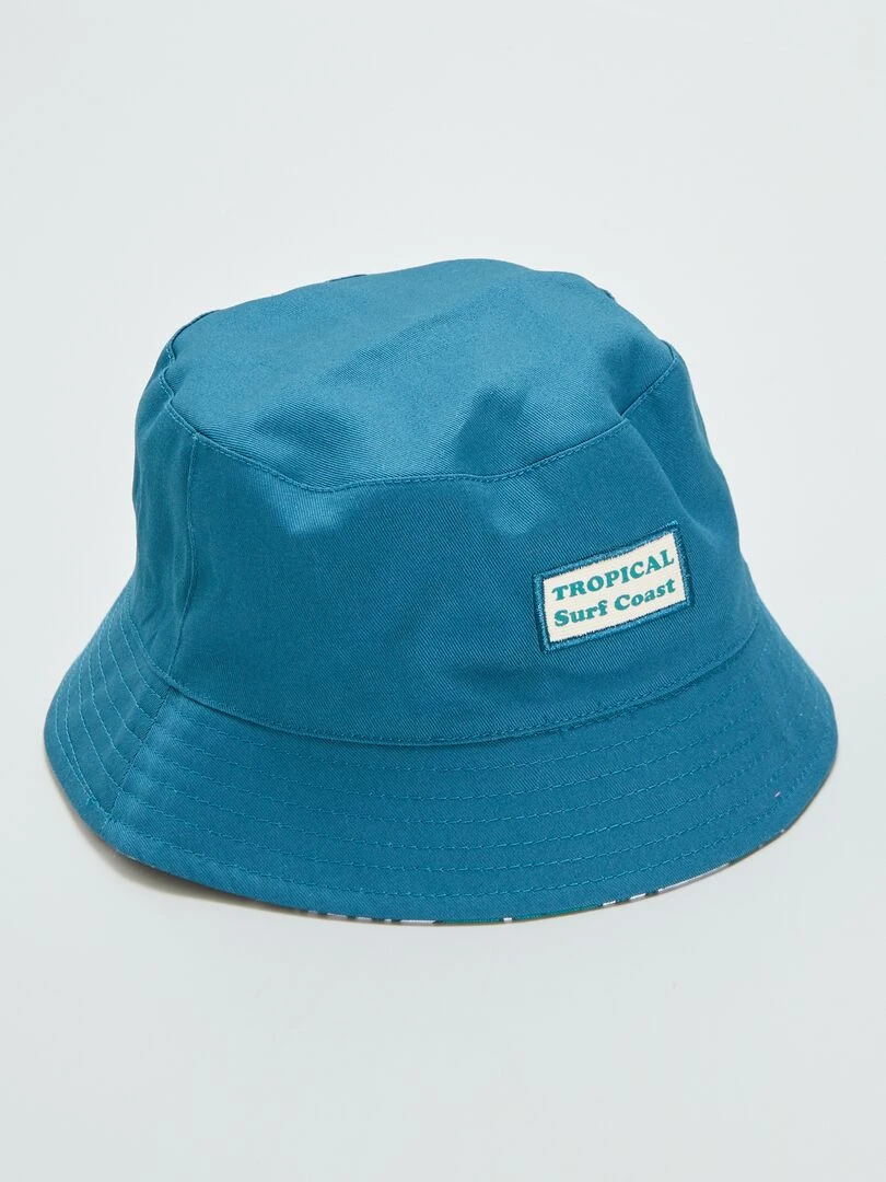 Bob réversible tropical Bleu