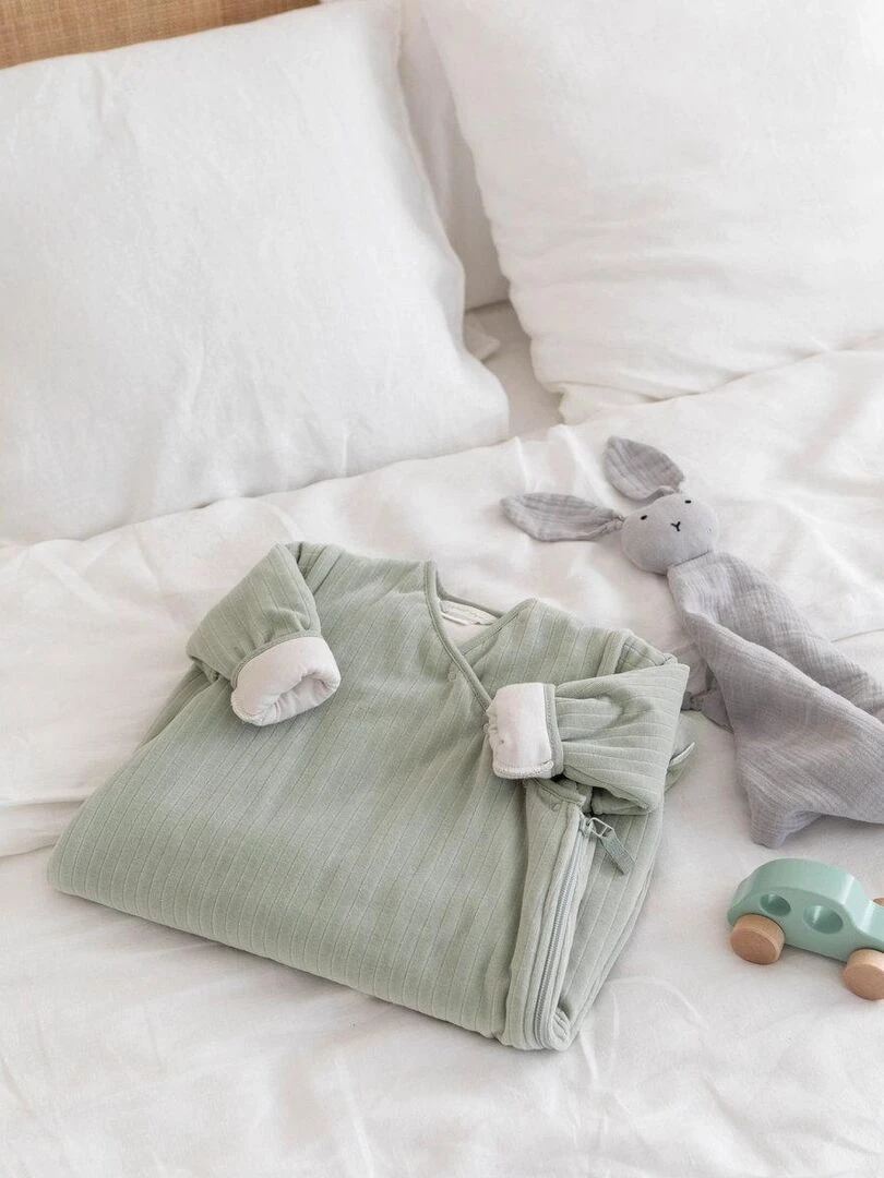 Bemini Gigoteuse  jambes séparables Pady velvet et jersey   Vert pistache