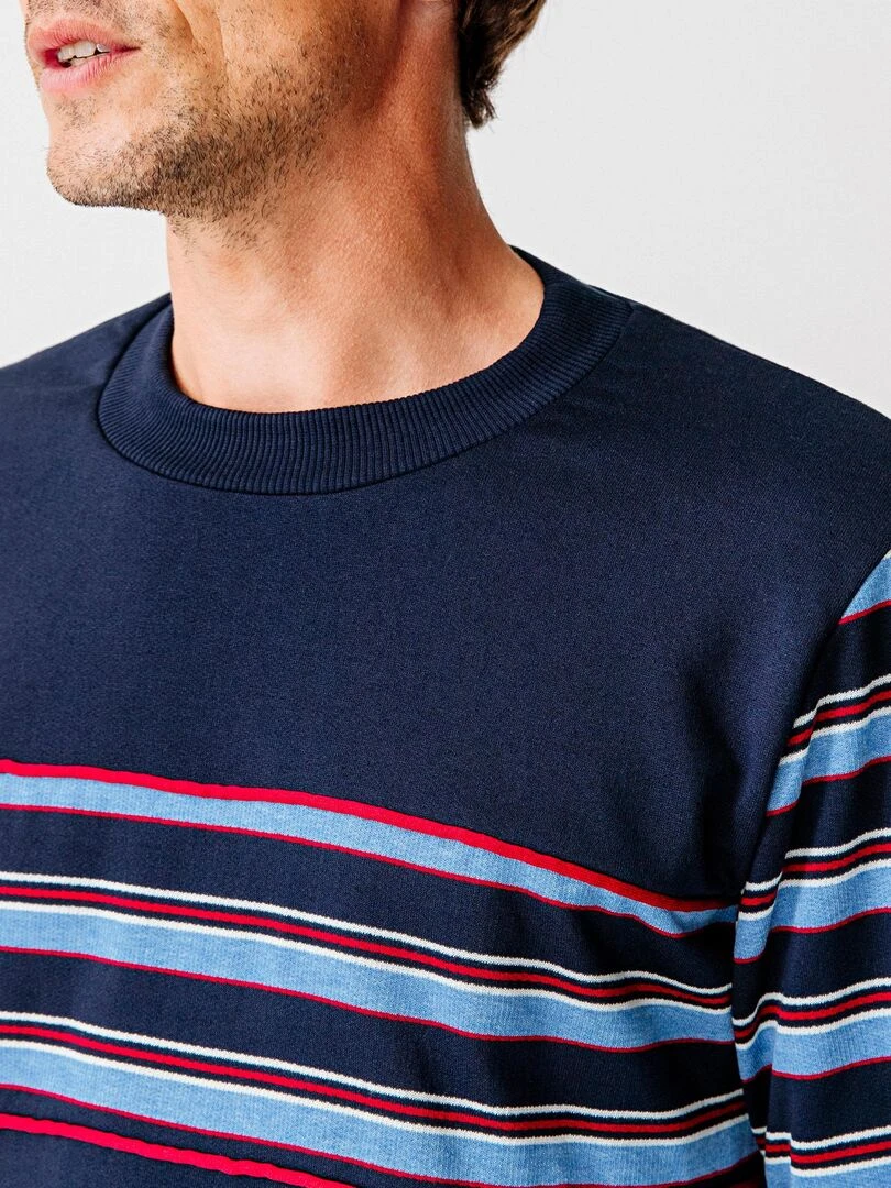 Pyjama en molleton Thermolactyl  manches longues   Damart   Bleu marine