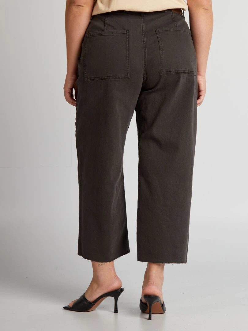 Jean large à taille haute   noir