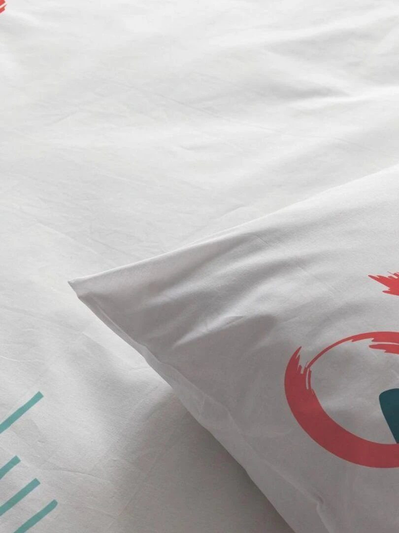 Housse de couette 200x200 cm + 2 taies d'oreiller 65x65 cm Coton Only   Blanc