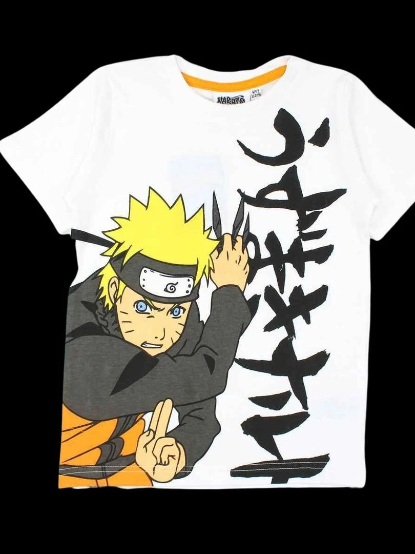 Disney Ensemble T shirt short garçon Imprimé Naruto Blanc