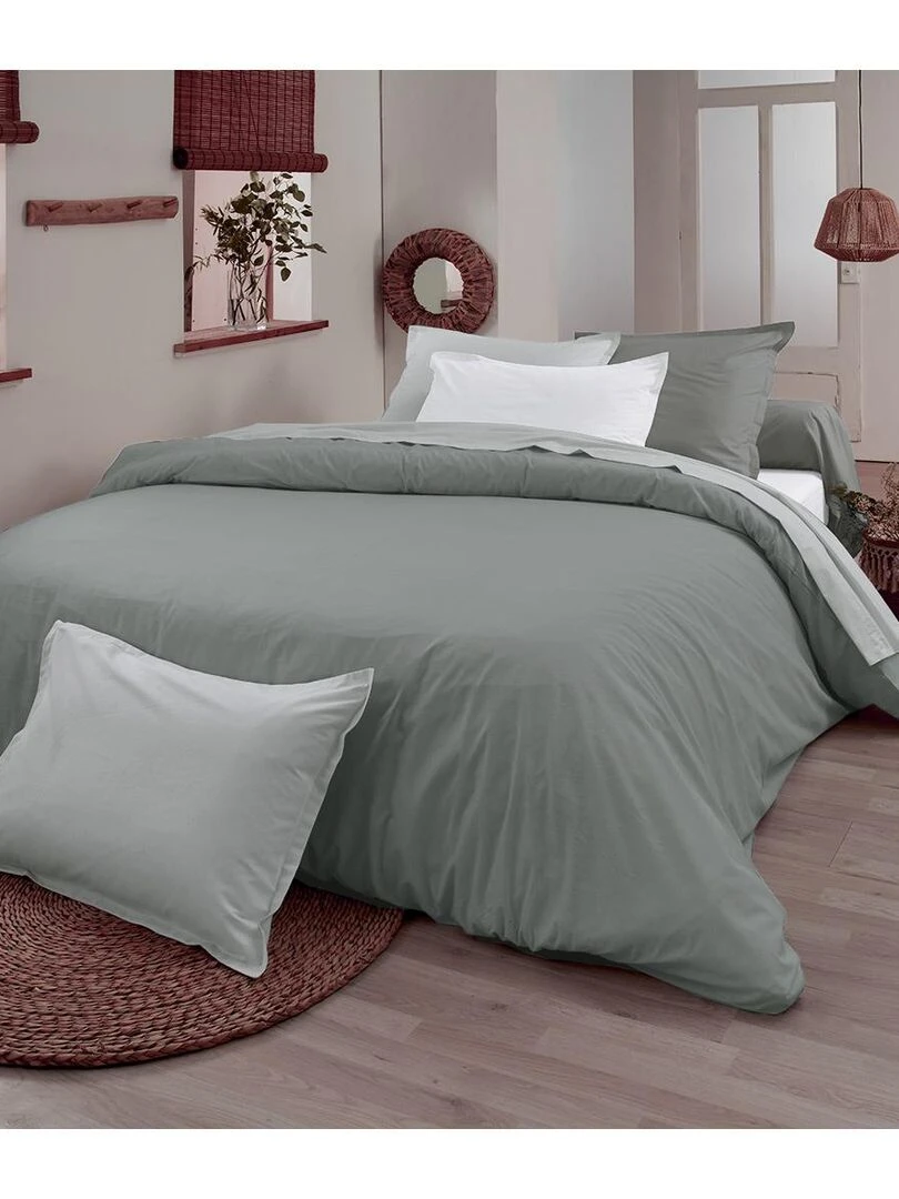 Drap plat en 100% coton biologique Marron clair
