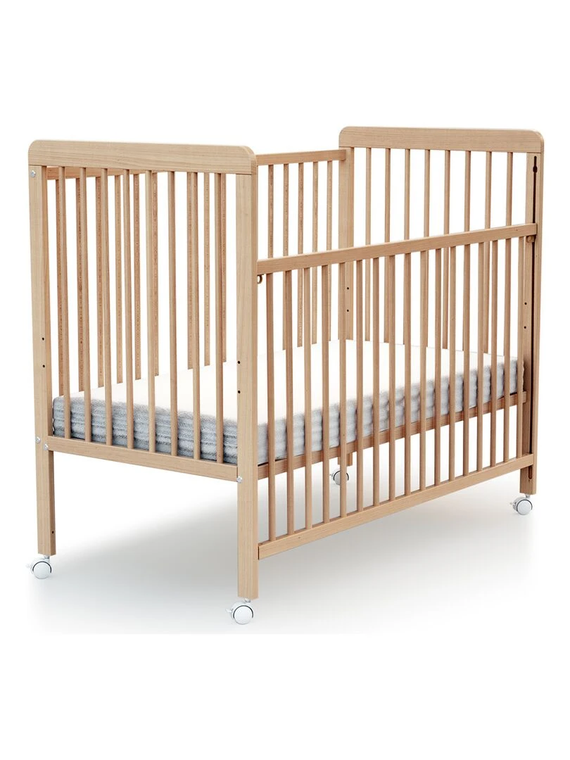 AT4 Lit bébé coulissant ESSENTIEL en bois Marron clair