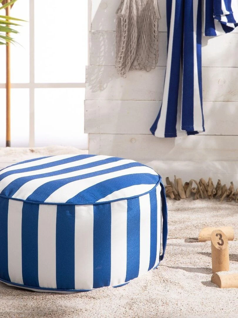 Pouf gonflable 'SUMMER STRIPES' 'TODAY' Bleu