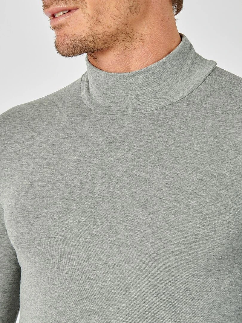 T shirt col montant Thermolactyl Sensitive   Damart   Gris chiné