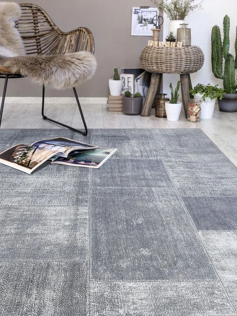 Tapis salon NIKAL tissé OEKO TEX®   Gris